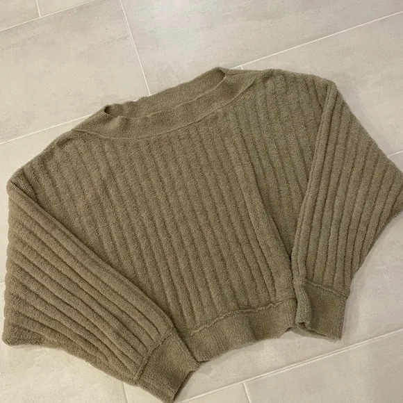 Free people boat neck fuzzy sweater - Picture 2 of 4